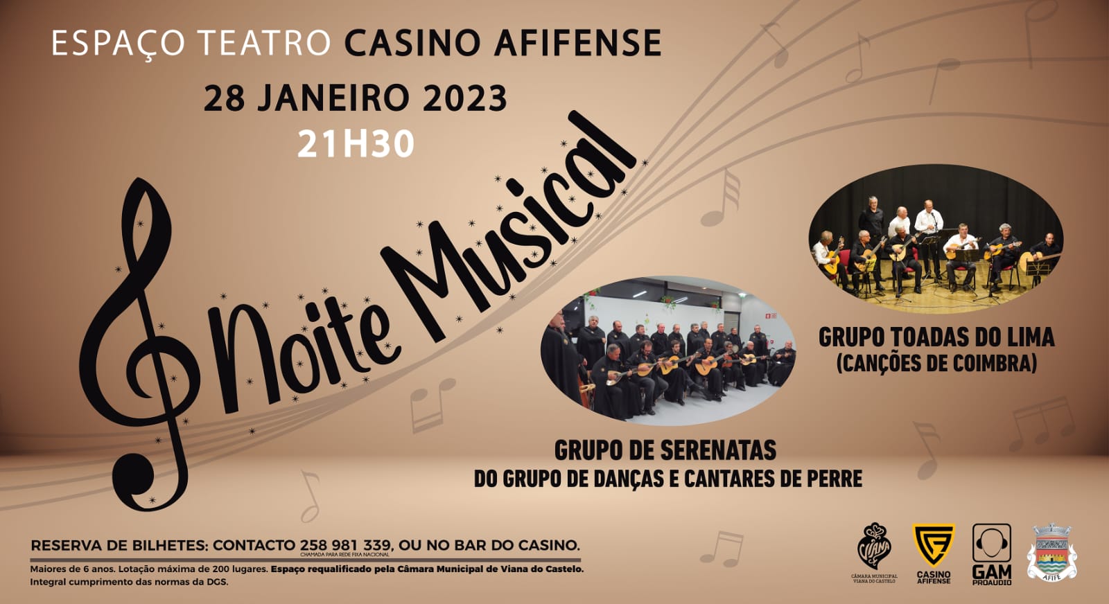 Noite Musical com os Grupos Toadas do Lima e Grupo Serenatas de Perre